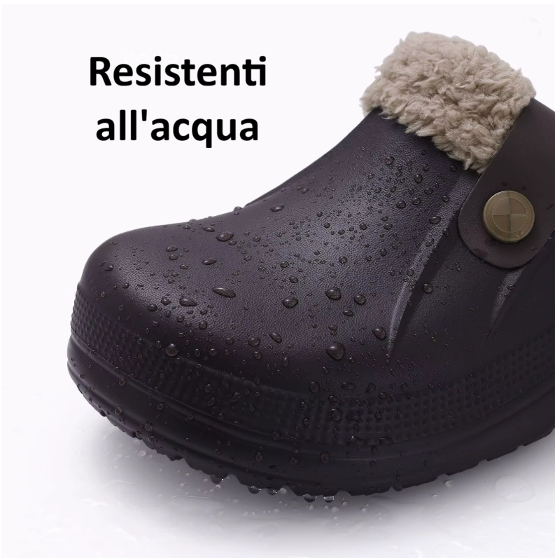 Elegant Step - Sabot Sanitari Antiscivolo - foderati con morbido pelo -  in 5 colori